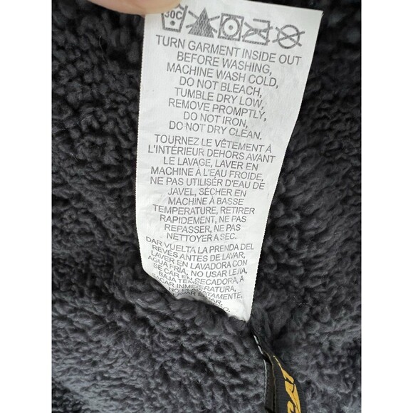 CAT Caterpillar Workwear Duck Canvas Sherpa Lined Hooded Jacket MENS S Brown - Picture 9 of 14